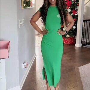 Aka sorority green dress 💚